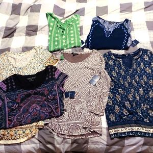 NWT Womens Lucky Brand top lot of 6